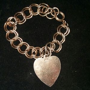 Vintage Coro pegasus heart medallion gold bracelet